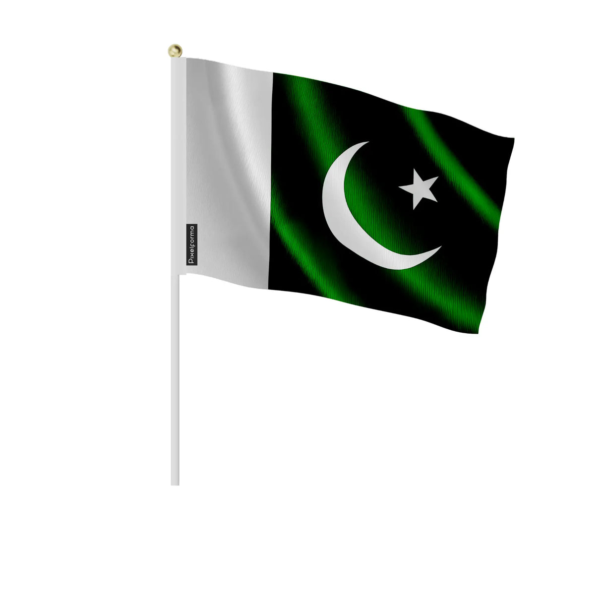 Mini drapeau pakistan en polyester à tenir à la main