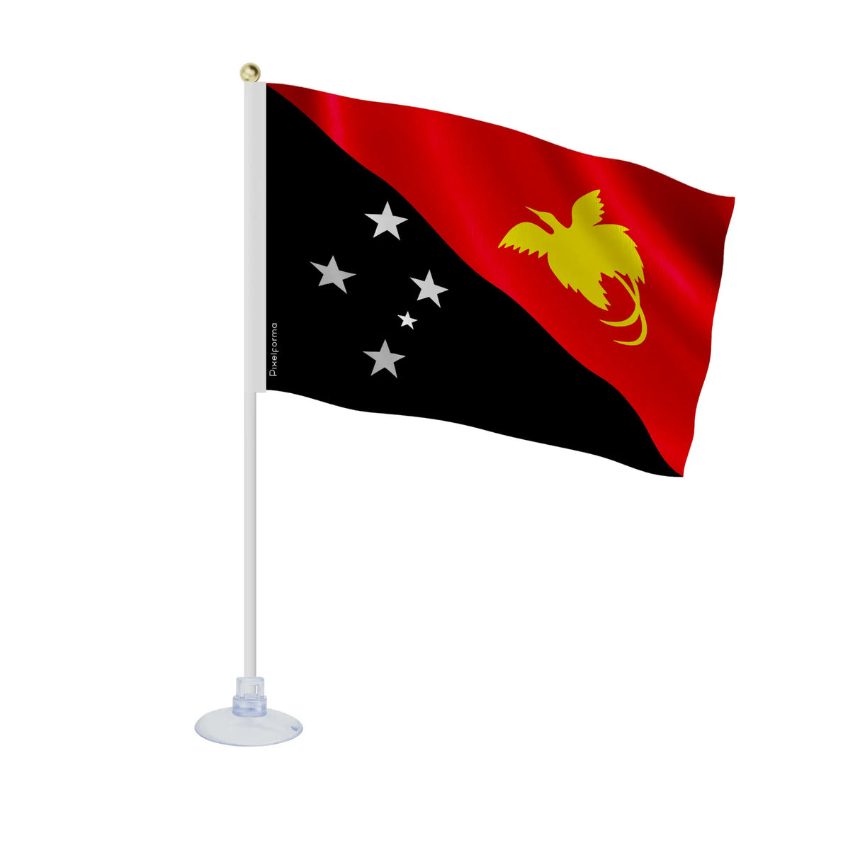 Mini drapeau papouasie-nouvelle-guinée polyester ventouse