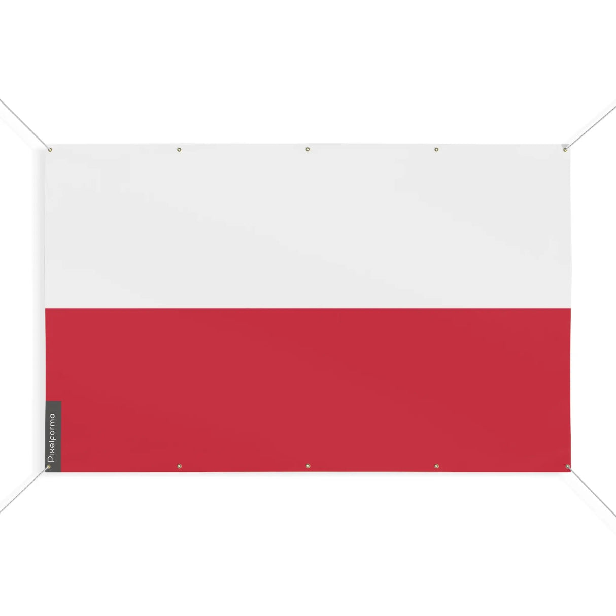 Mini drapeau pologne en polyester avec œillets résistants