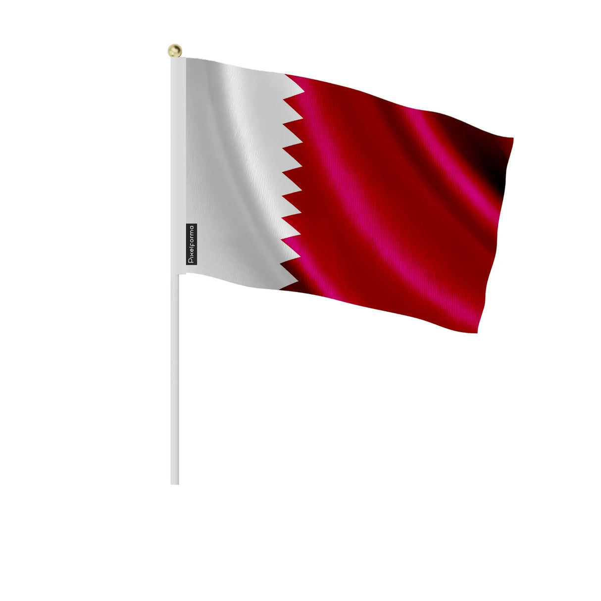 Mini drapeau qatar en polyester à tenir à la main