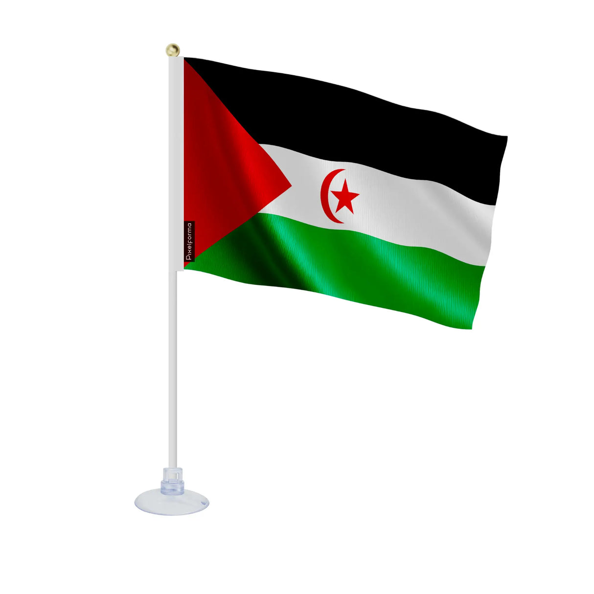 Mini drapeau république arabe sahraouie démocratique ventouse