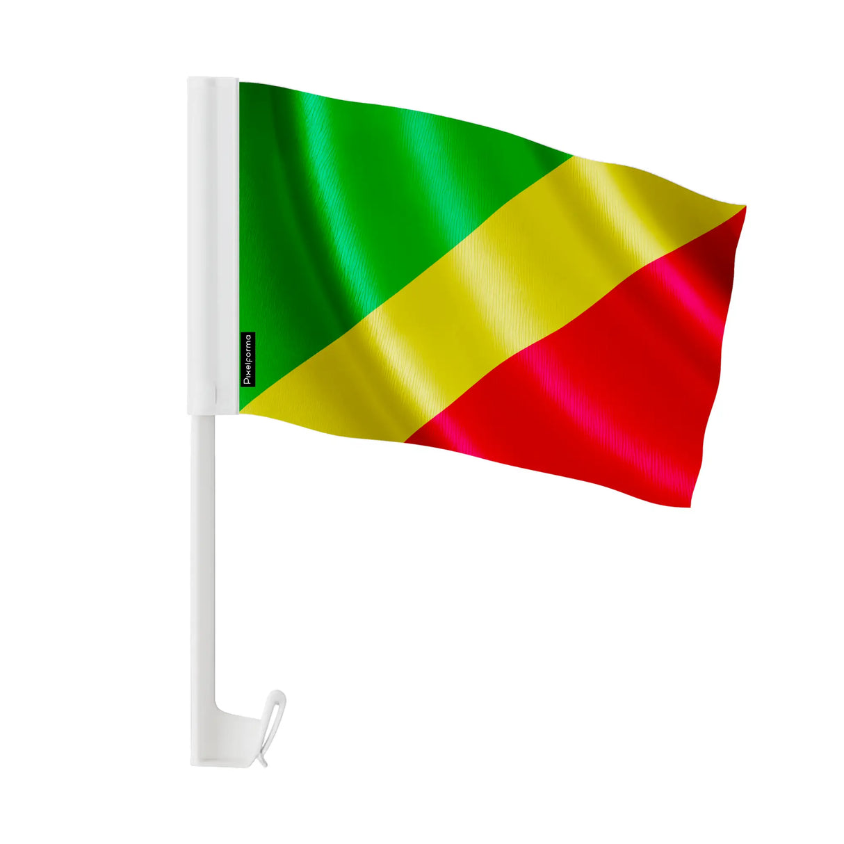 Mini drapeau république du congo polyester fixation fenêtre
