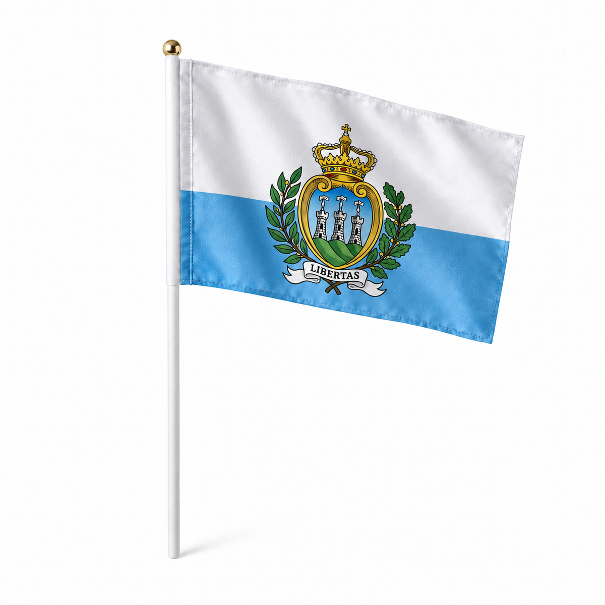 Mini drapeau Saint-Marin réaliste en polyester