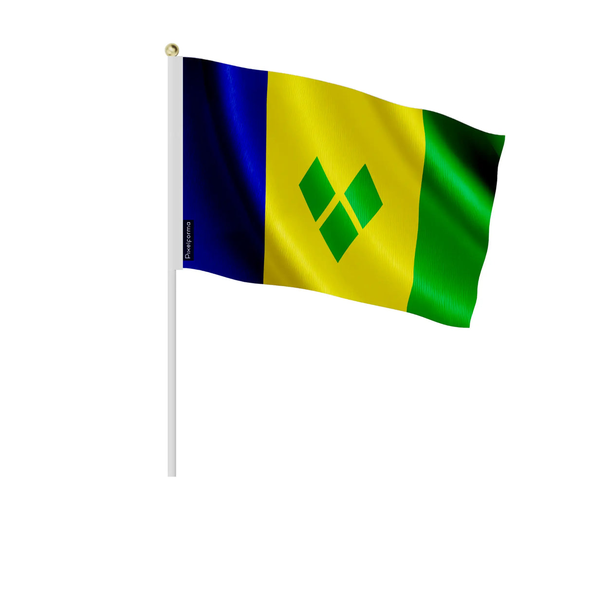 Mini drapeau saint-vincent-et-les-grenadines polyester main