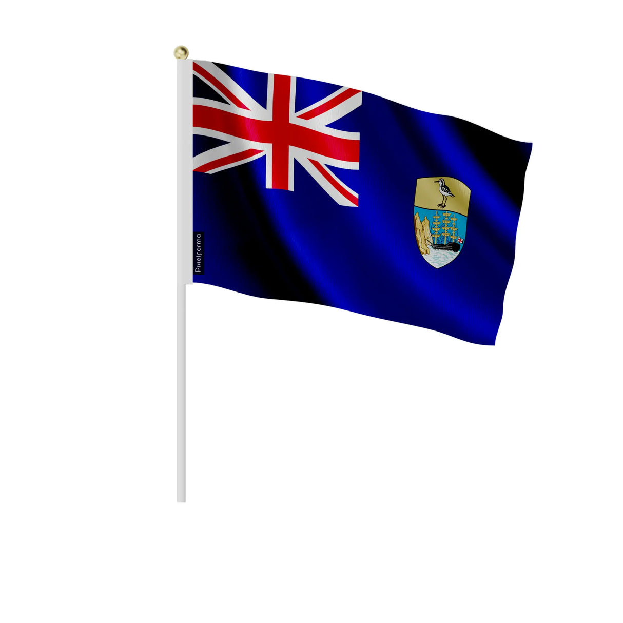 Mini drapeau sainte-hélène en polyester à tenir à la main