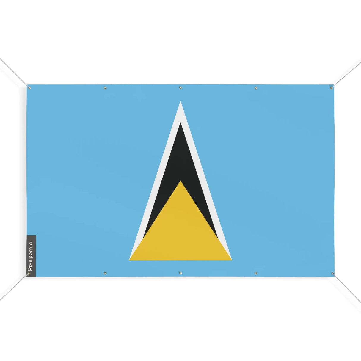 Mini drapeau sainte-lucie en polyester résistant 10 œillets