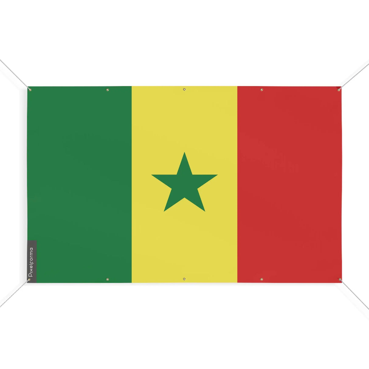 Mini drapeau sénégal en polyester résistant avec œillets