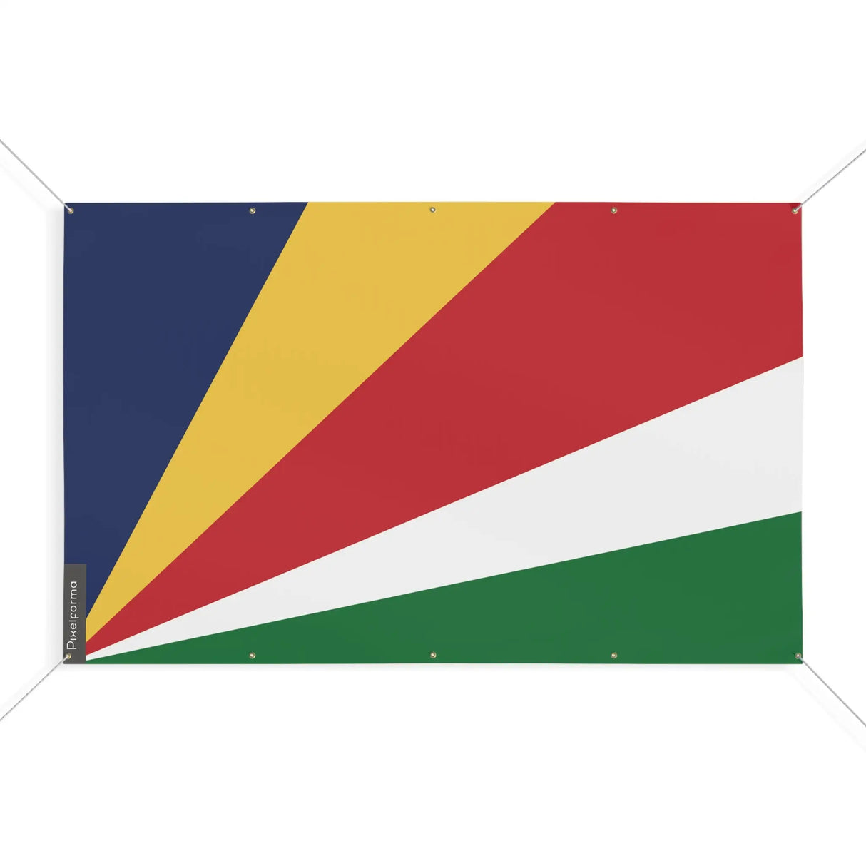 Mini drapeau seychelles en polyester résistant à œillets