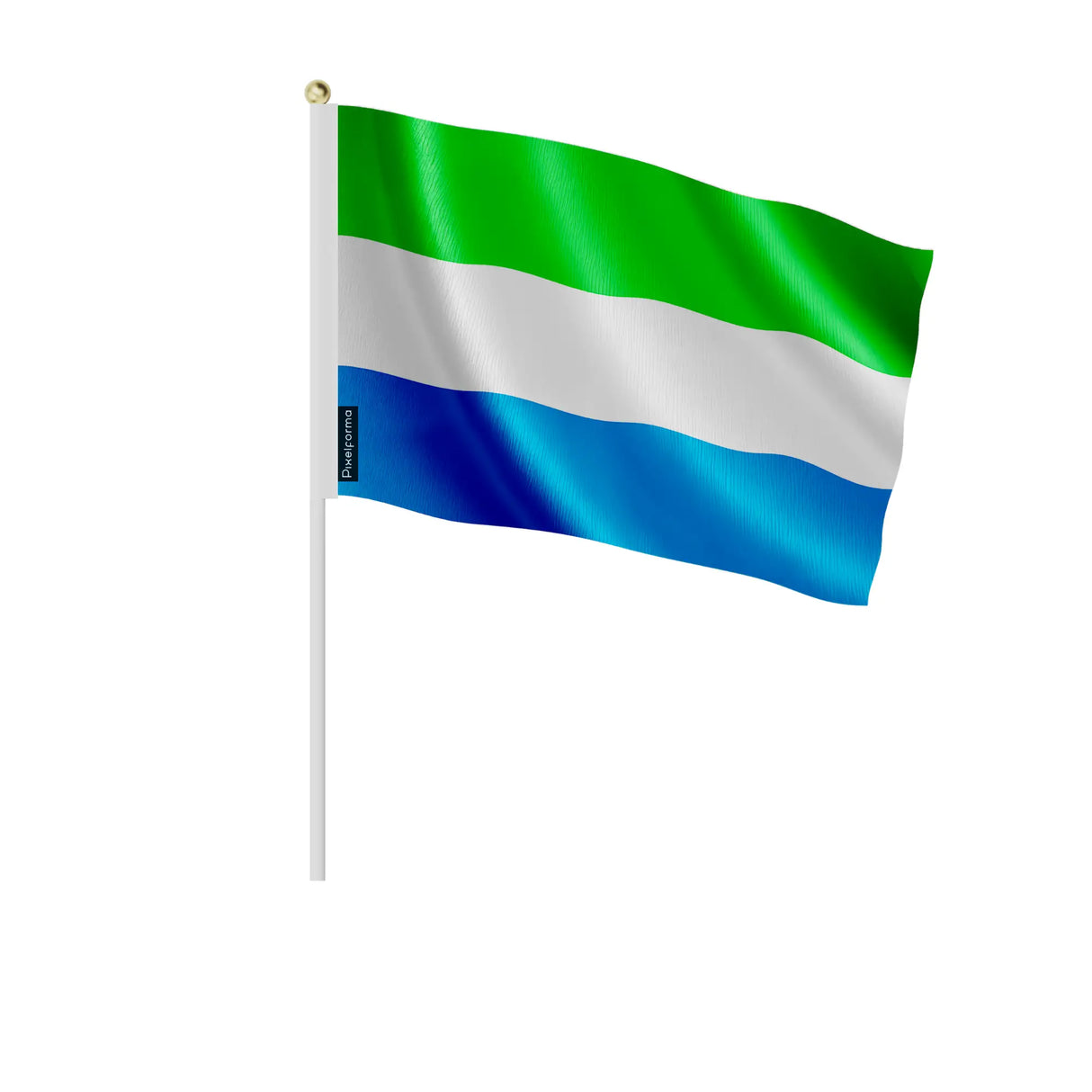 Mini drapeau sierra leone en polyester à tenir à la main