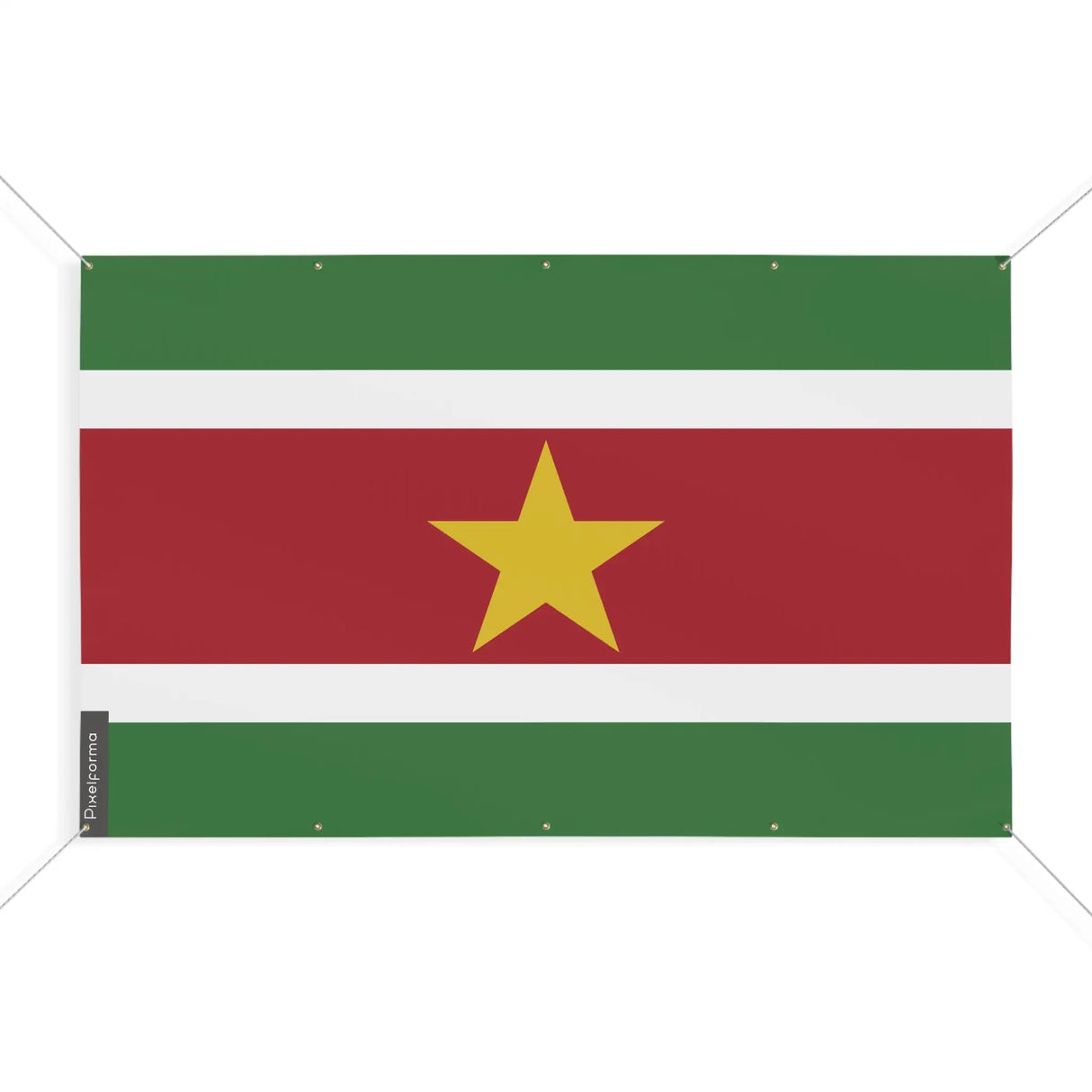 Mini drapeau suriname polyester résistant à œillets