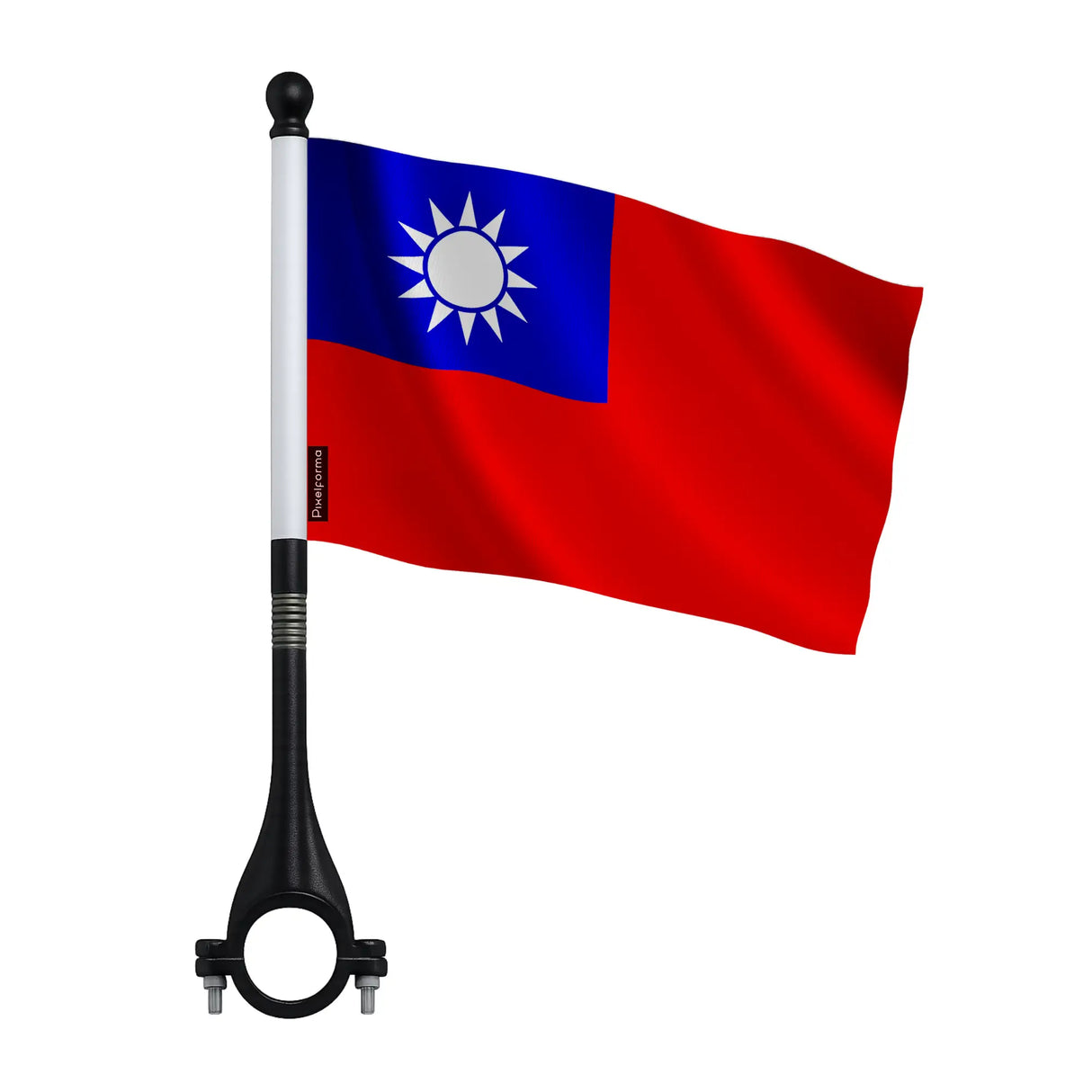 Mini drapeau taïwan vélo en polyester fixation légère