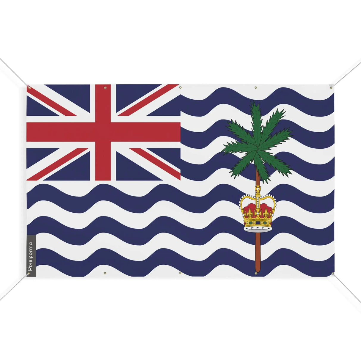 Mini drapeau territoire britannique océan indien polyester solide