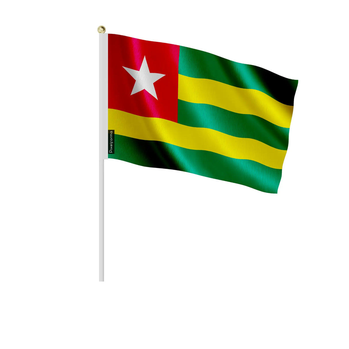 Mini drapeau togo à tenir en main en polyester durable