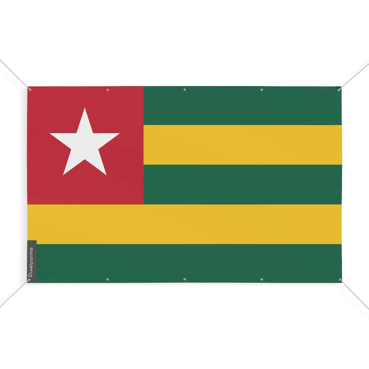 Mini drapeau togo en polyester résistant à œillets