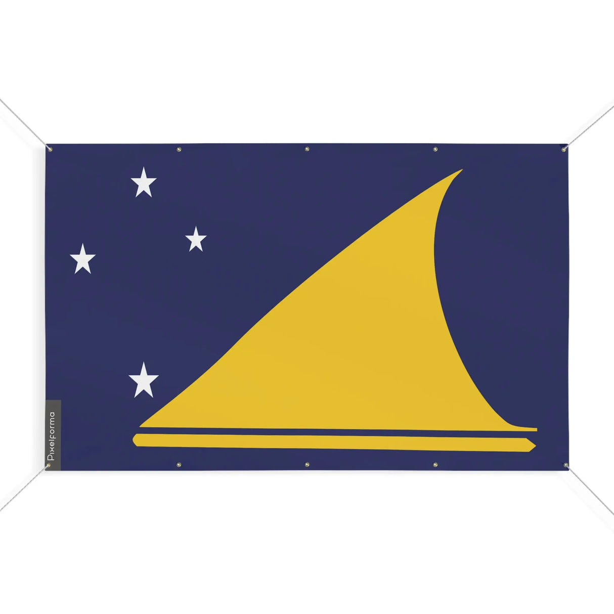 Mini drapeau tokelau en polyester avec œillets résistants