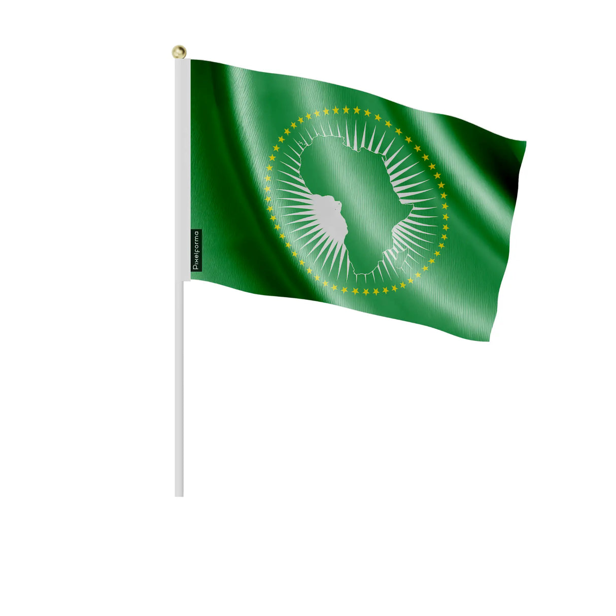 Mini drapeau union africaine en polyester à main festif