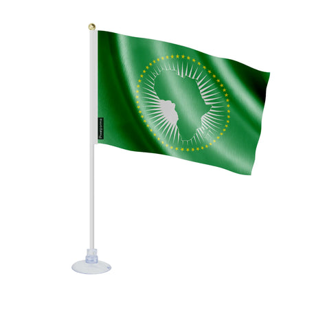 Mini drapeau union africaine en polyester avec ventouse