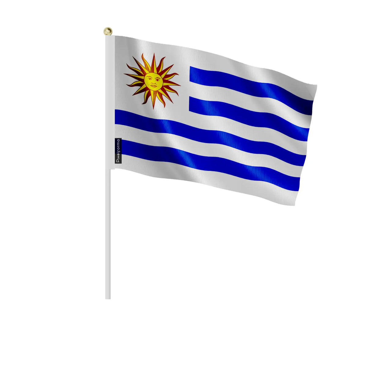 Mini drapeau uruguay en polyester à tenir à la main