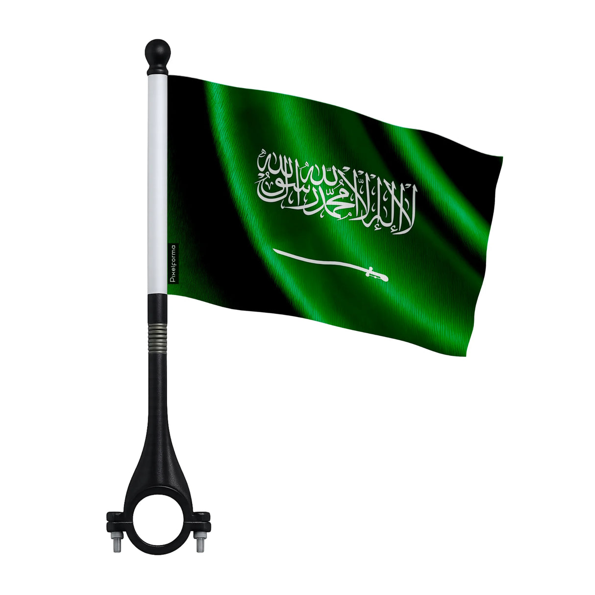 Mini drapeau vélo arabie saoudite en polyester vert