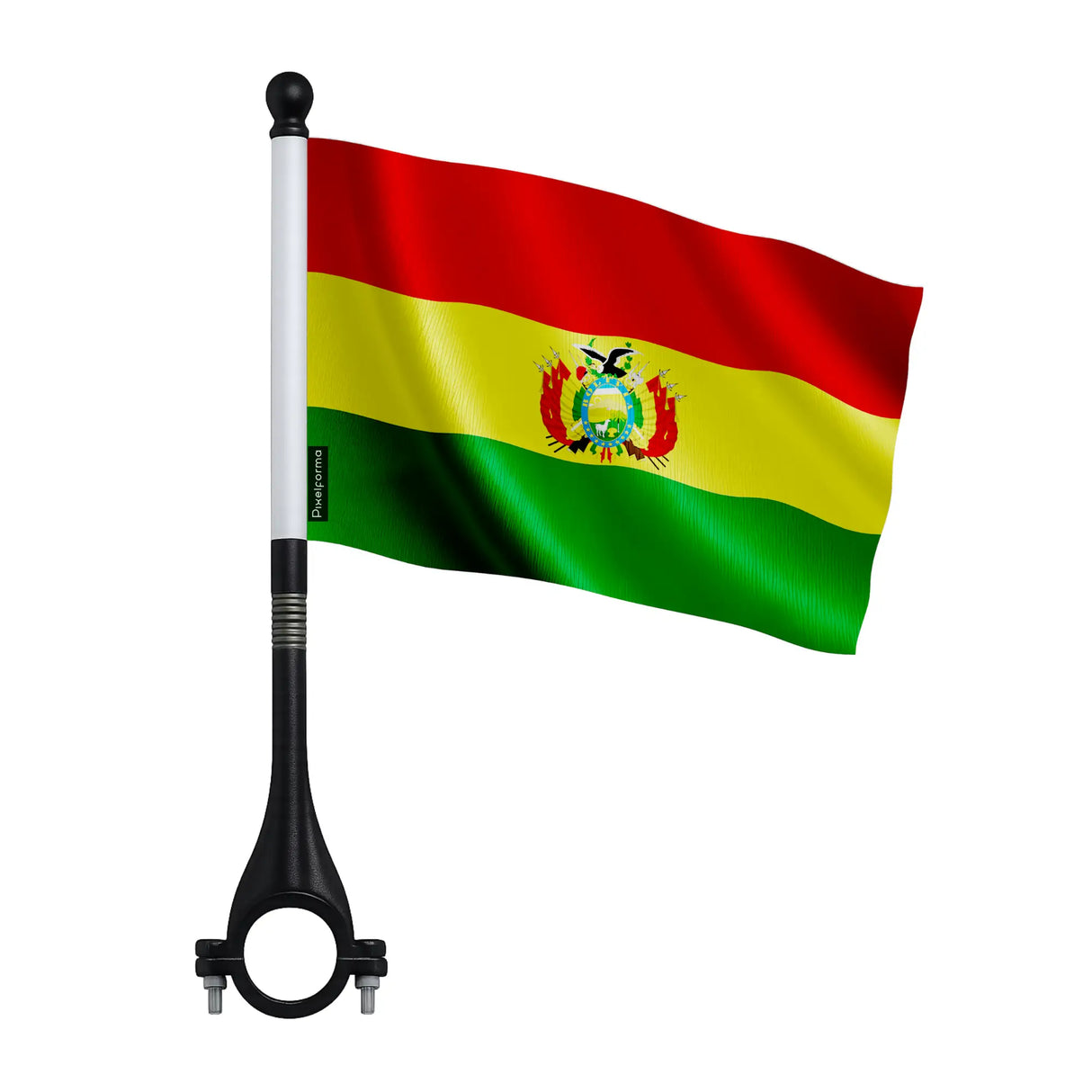 Mini drapeau vélo bolivie en polyester pour guidon