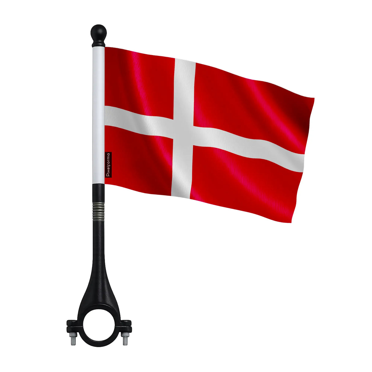 Mini drapeau vélo danemark en polyester haute visibilité