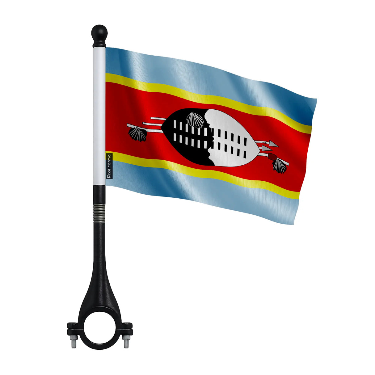 Mini drapeau vélo eswatini en polyester pour cyclisme