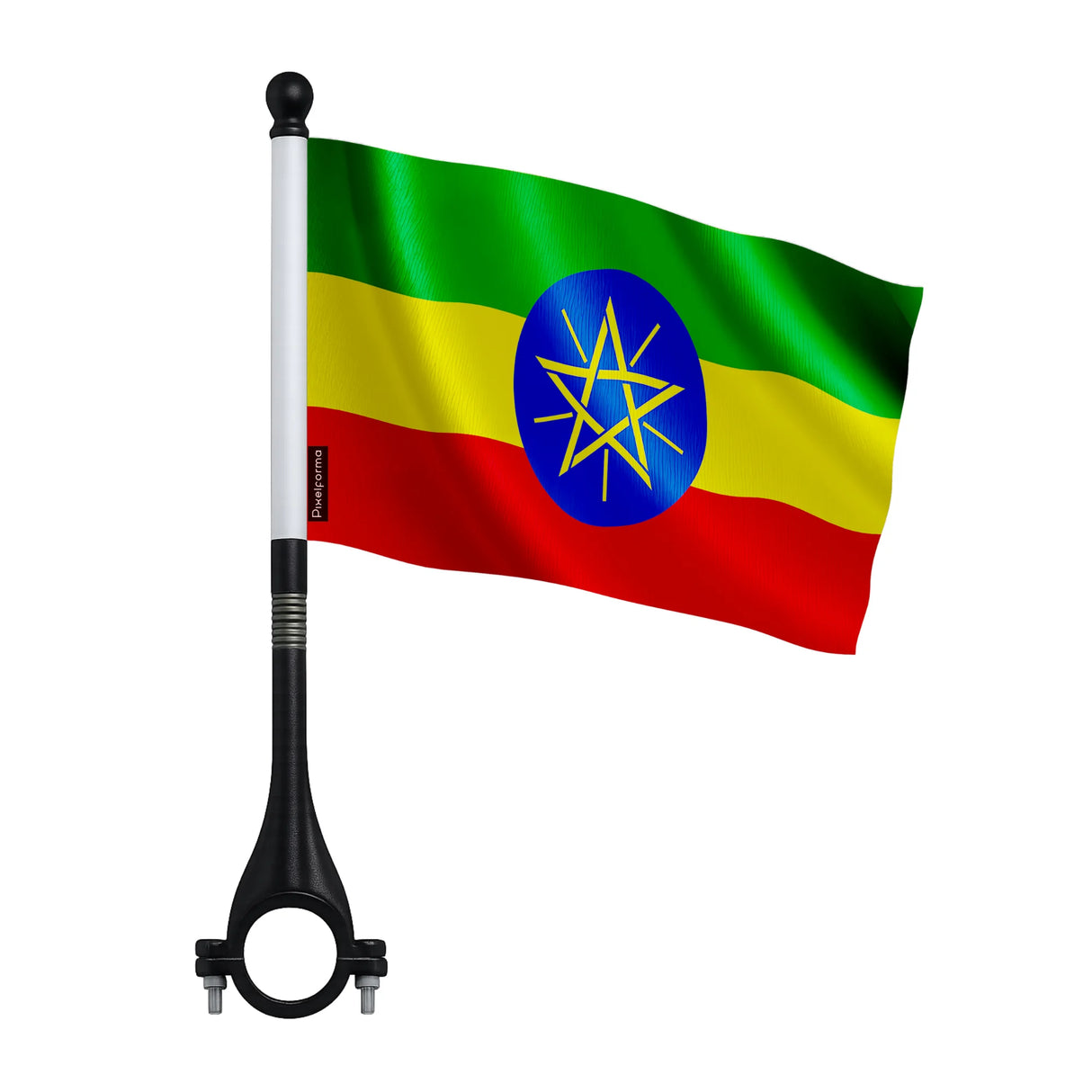 Mini drapeau vélo éthiopie en polyester visibilité optimale