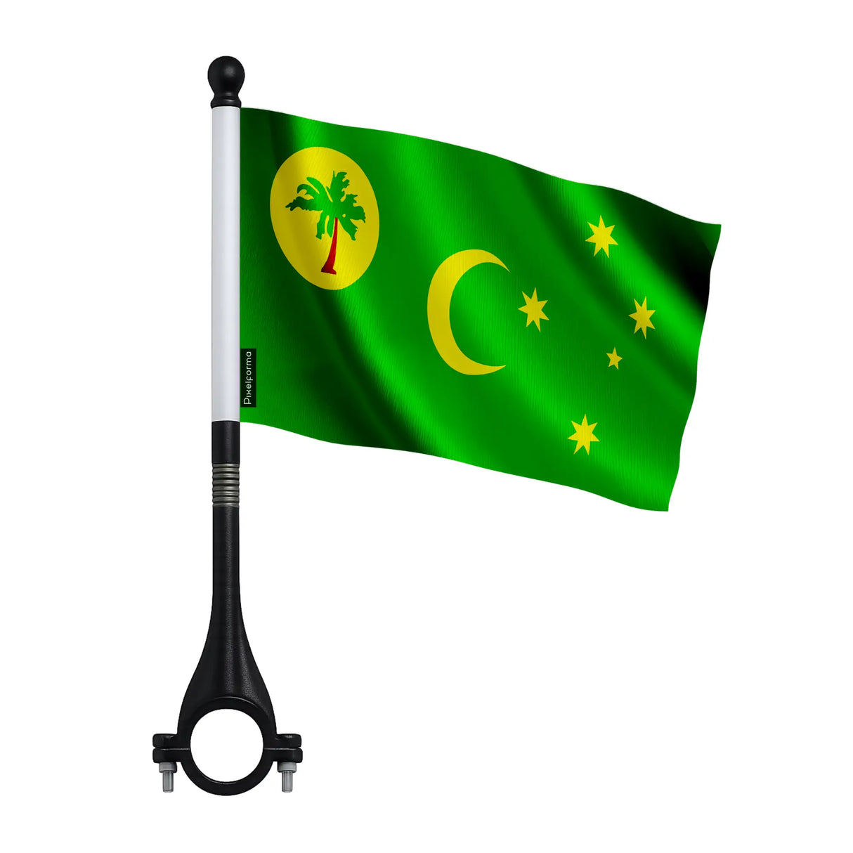 Mini drapeau vélo îles cocos en polyester très visible