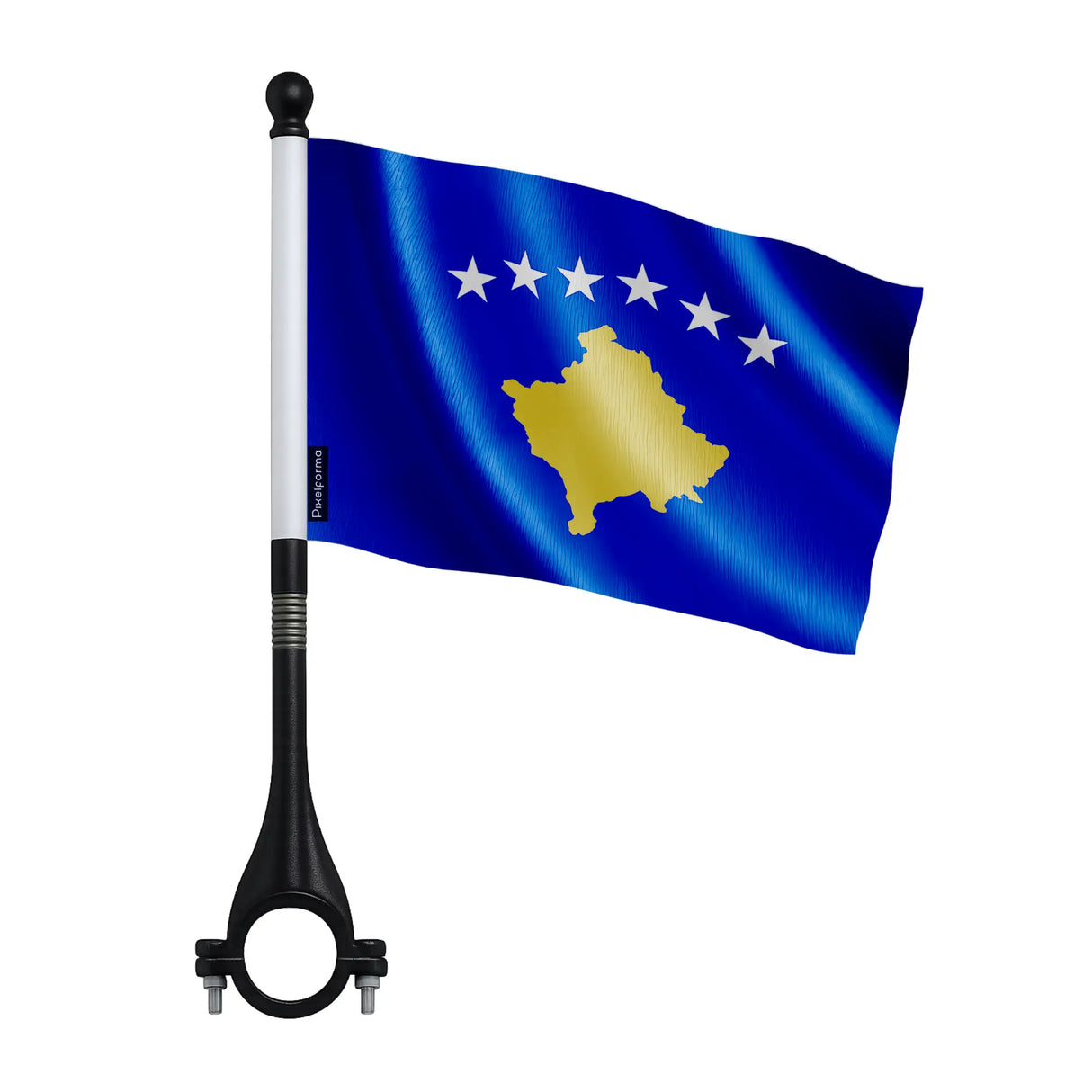 Mini drapeau vélo kosovo polyester visibilité optimale