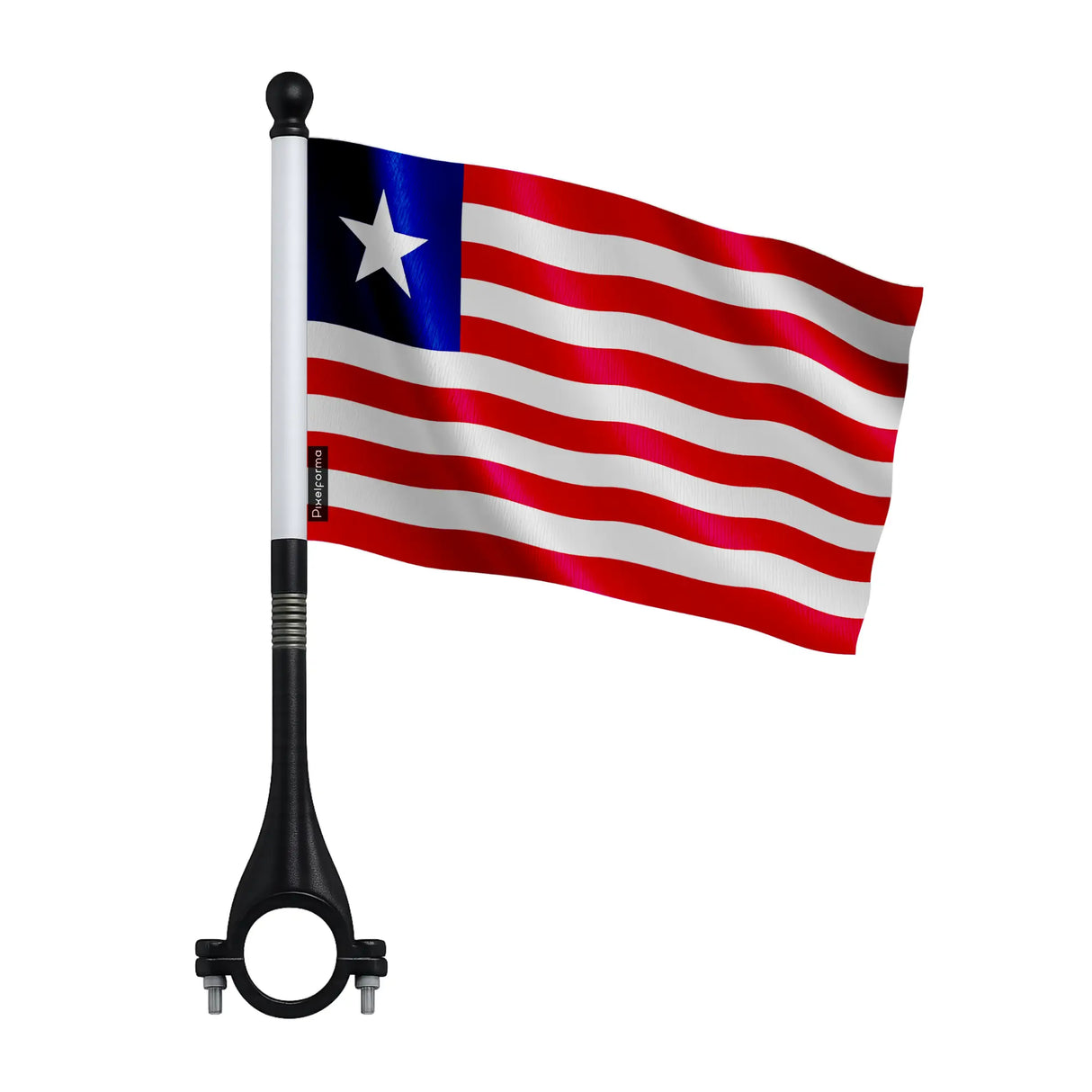 Mini drapeau vélo liberia en polyester fixation légère