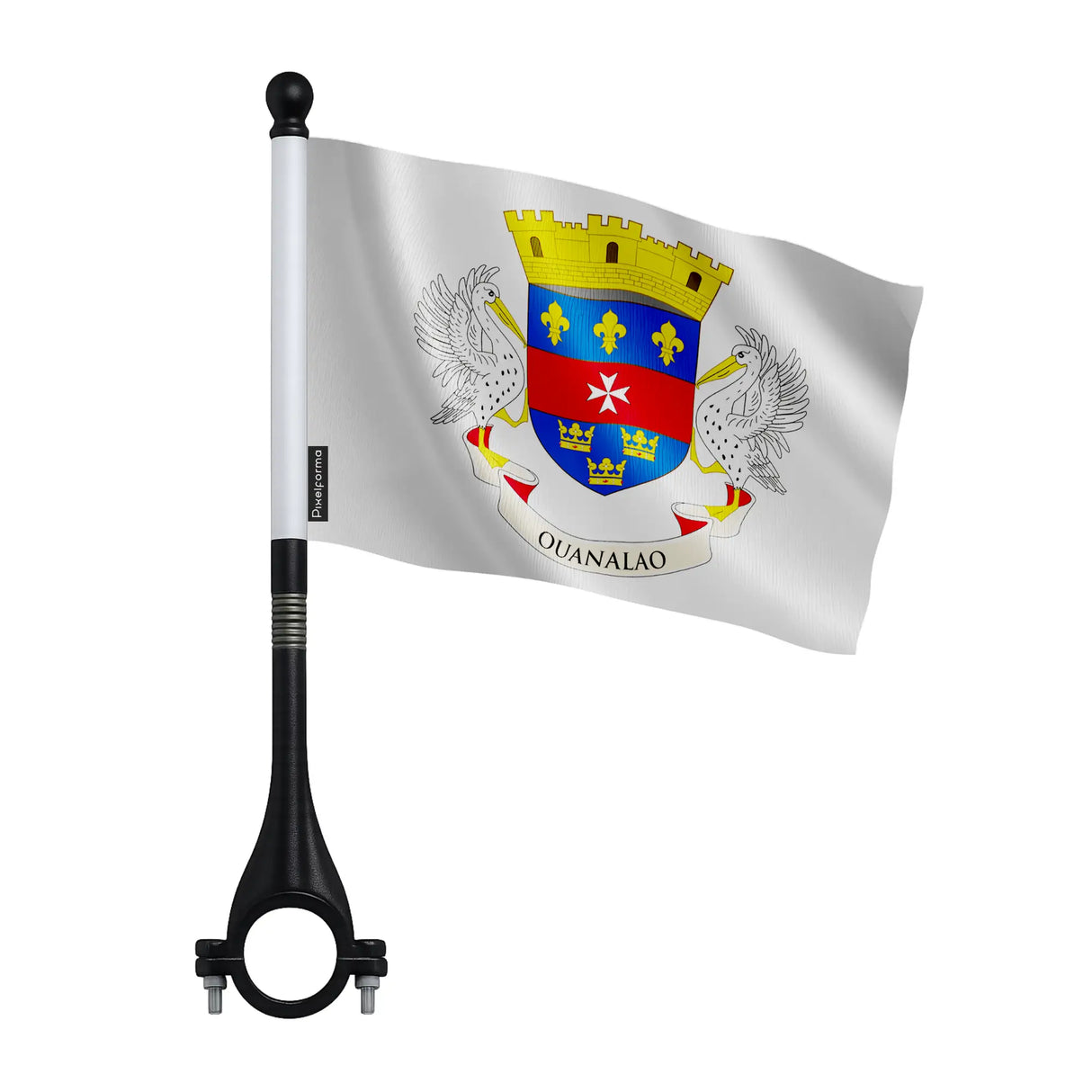 Mini drapeau vélo saint-barthélemy en polyester durable