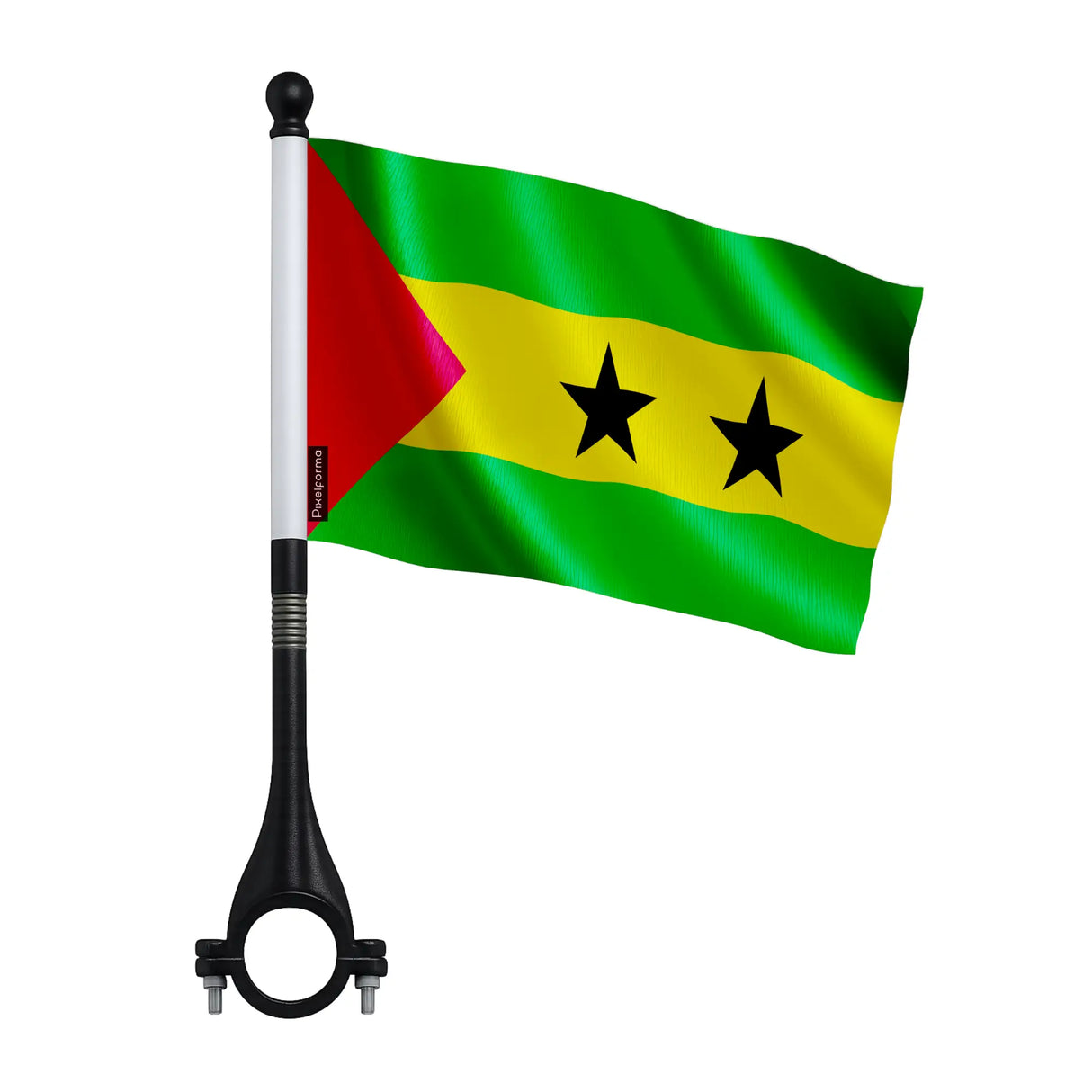 Mini drapeau vélo sao tomé-et-principe en polyester durable