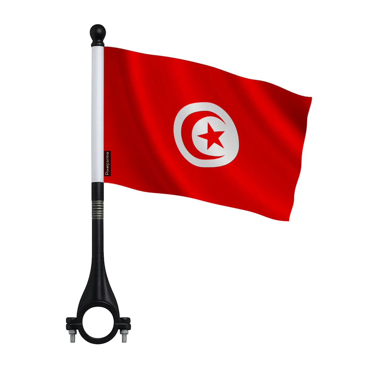 Mini drapeau vélo tunisie en polyester pour cycliste