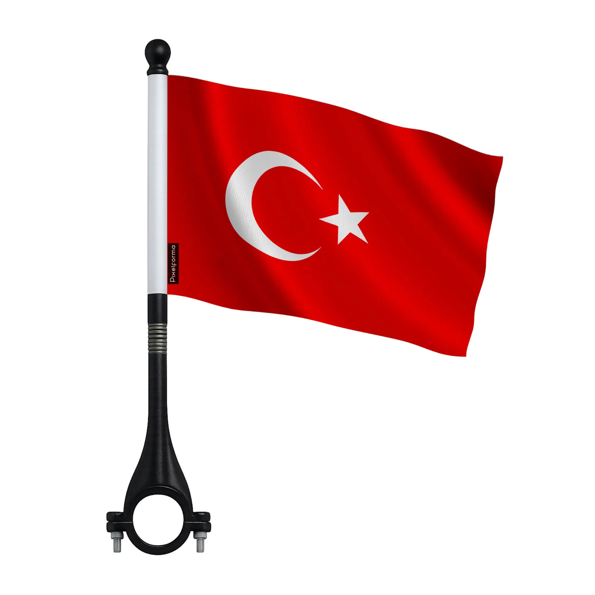Mini drapeau vélo turquie en polyester pour guidon