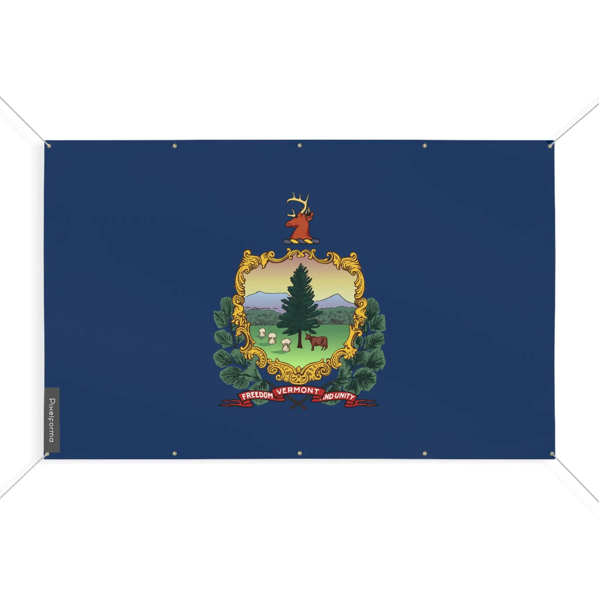 Mini drapeau vermont polyester résistant aux intempéries