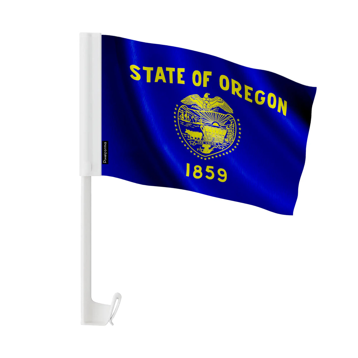 Mini drapeau voiture oregon polyester fixation sur fenêtre