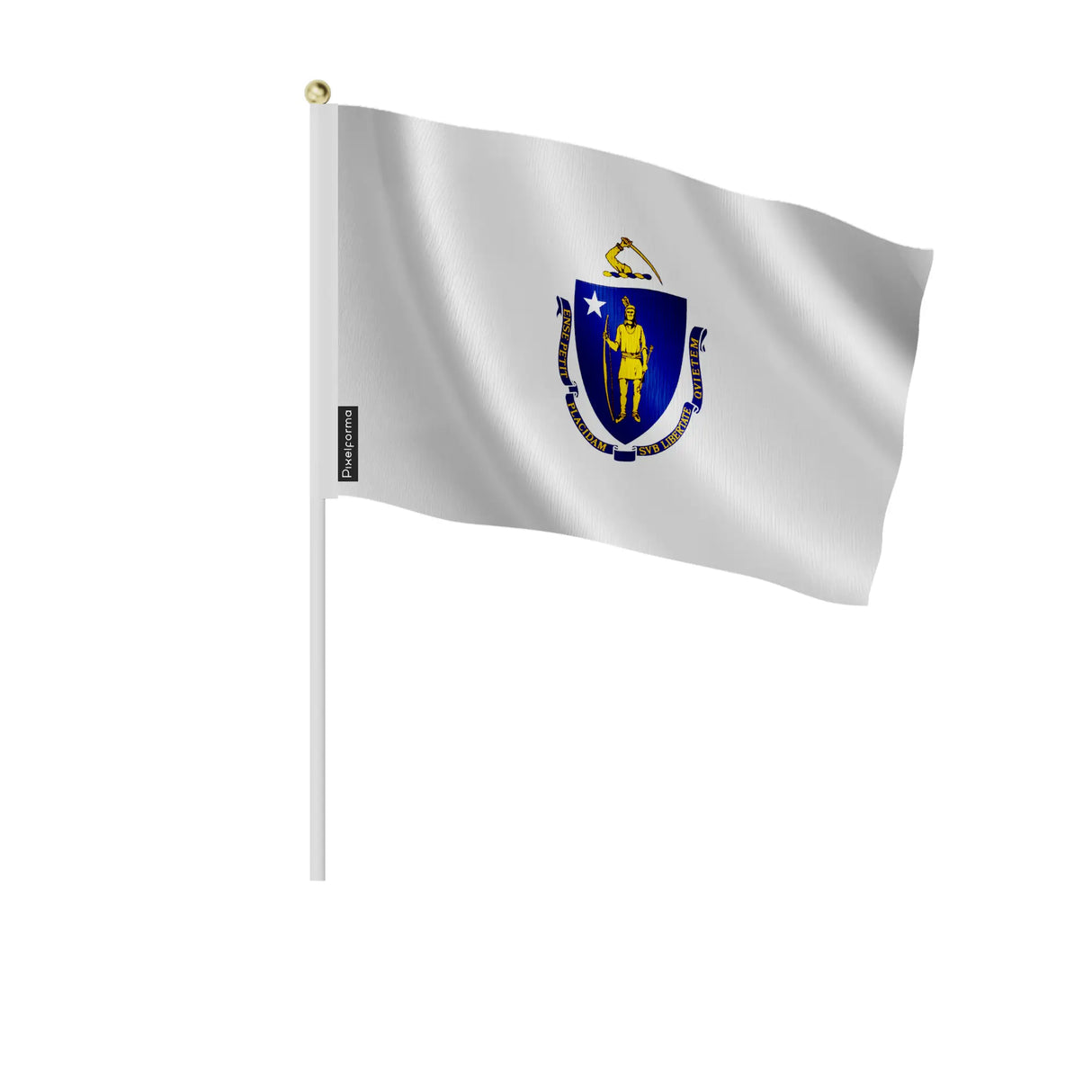 Mini drapeaux massachusetts polyester pour célébrations nationales