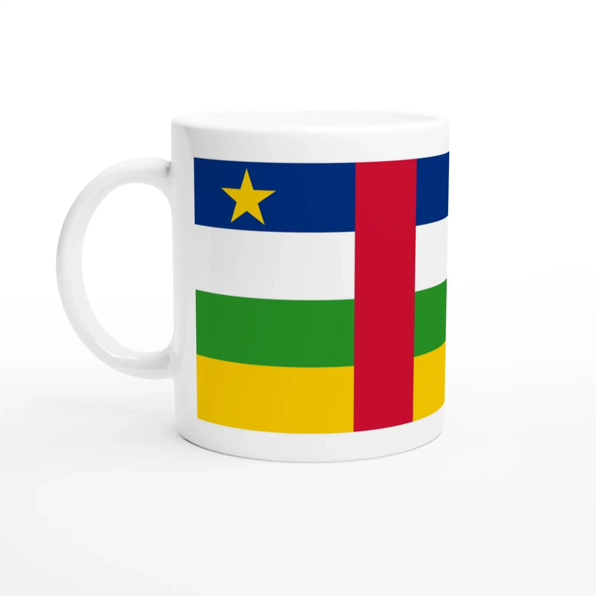Mug drapeau république centrafricaine en céramique colorée