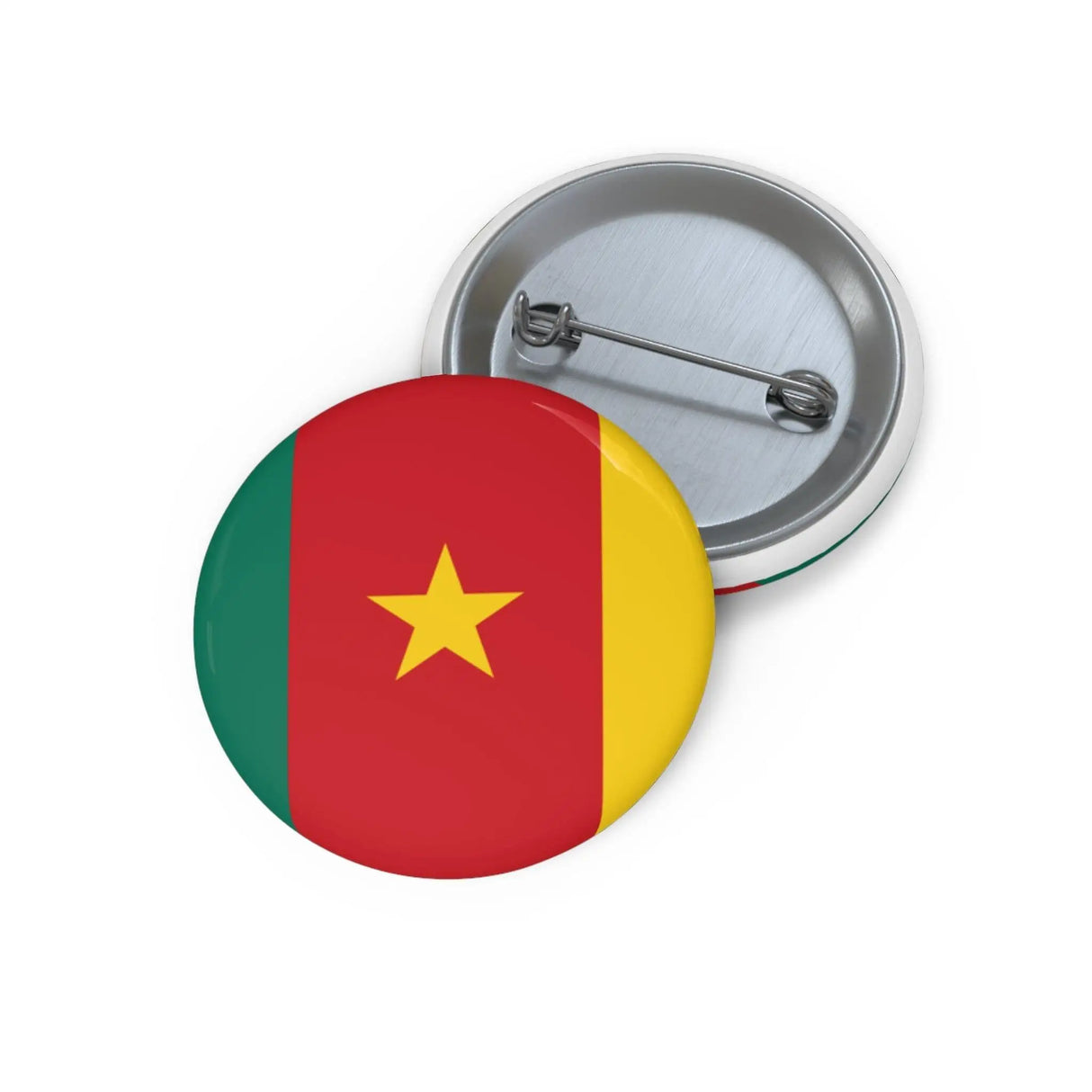 Pins drapeau cameroun émail attache métal rond élégant