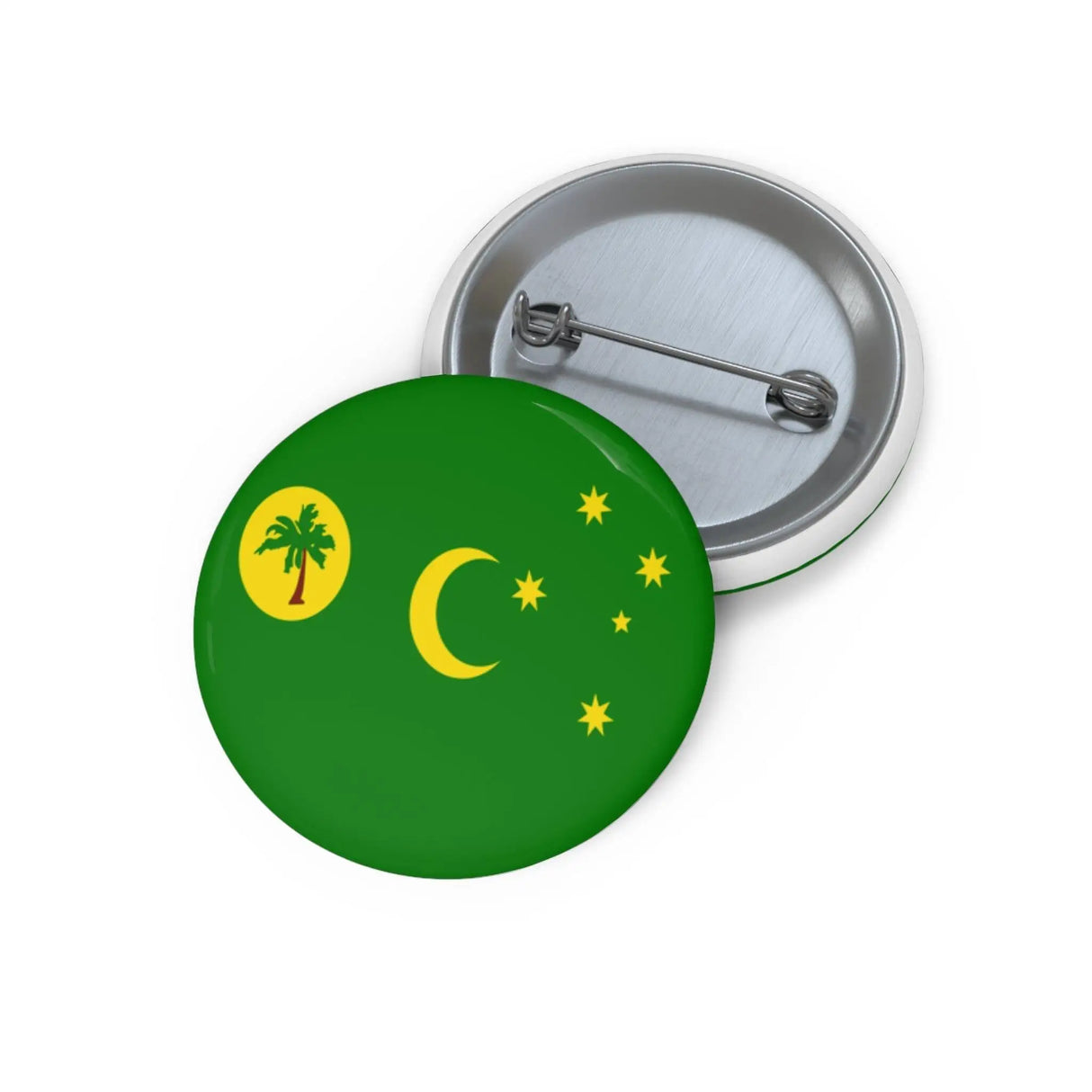 Pin’s drapeau îles cocos émail attache métal rond