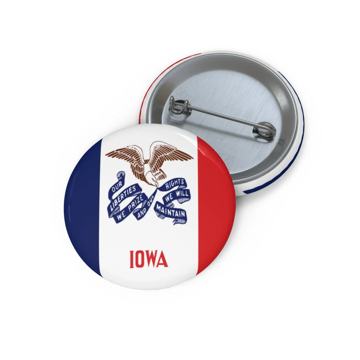 Pin’s drapeau iowa émail attache métal pour événement