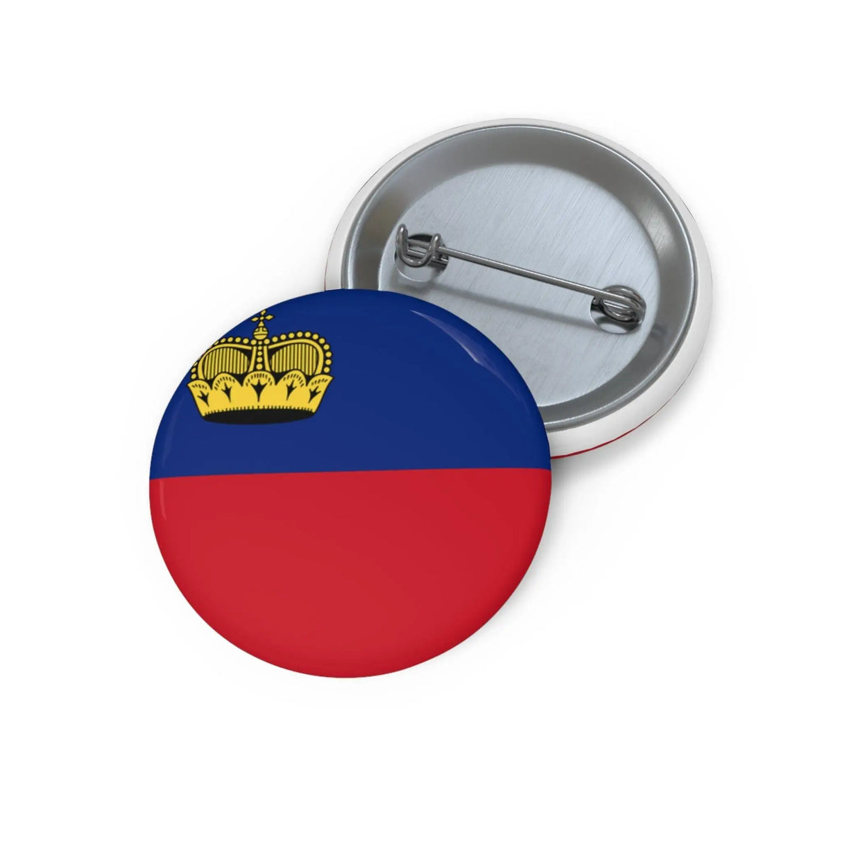 Pin’s drapeau liechtenstein émail attache métal rond