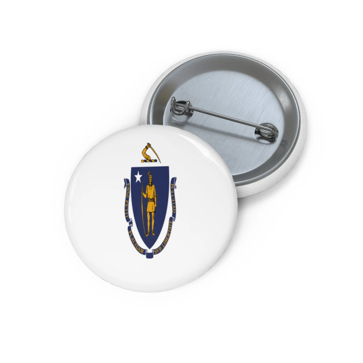 Pin’s drapeau massachusetts émail attache métal rond
