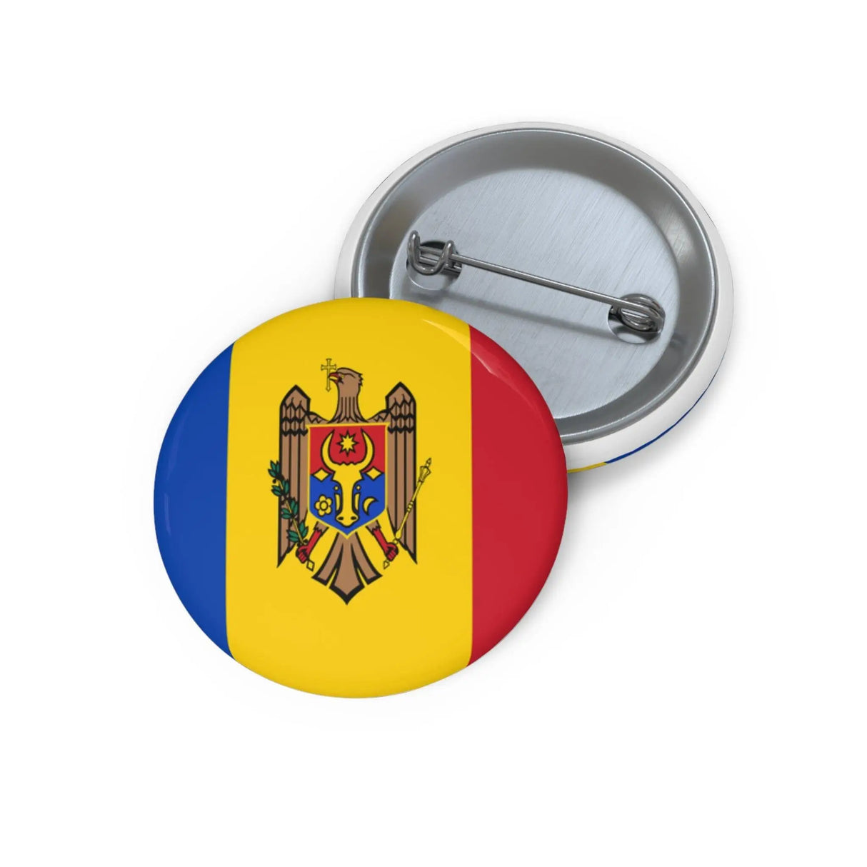 Pin’s drapeau moldavie émail rond attache métal robuste