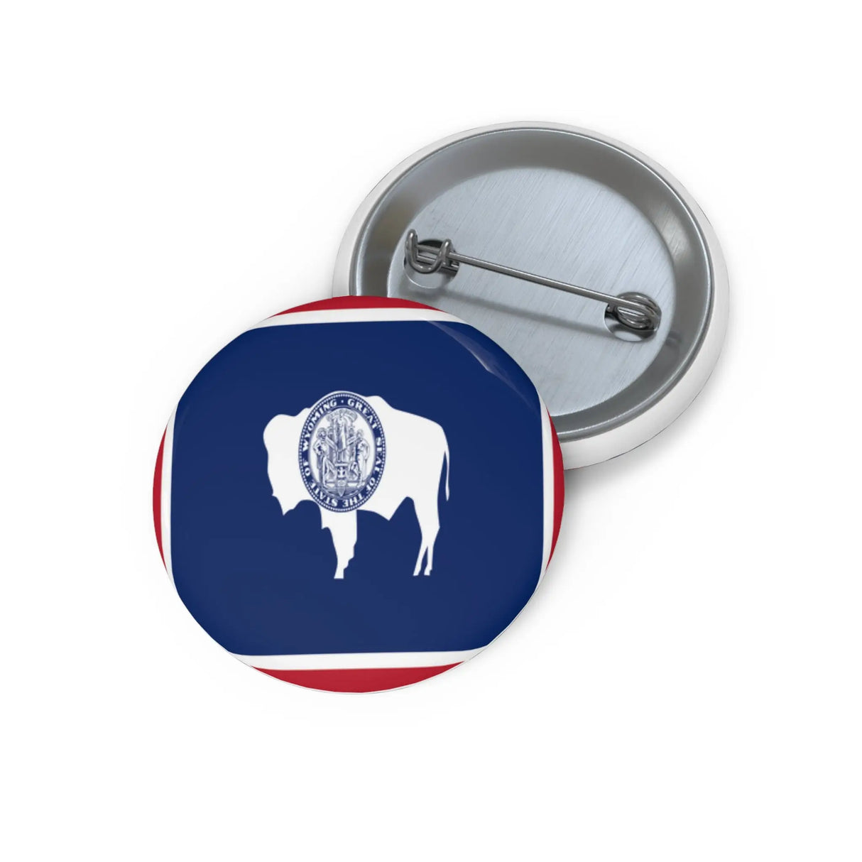 Pin’s drapeau wyoming émail attache métal rond élégant