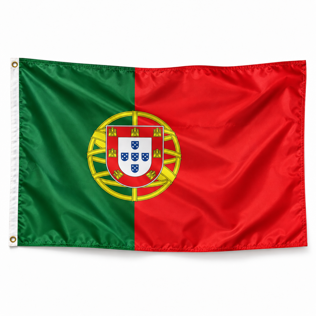 Drapeau du Portugal – Plusieurs Tailles – Polyester Résistant — photo réaliste IA validée
