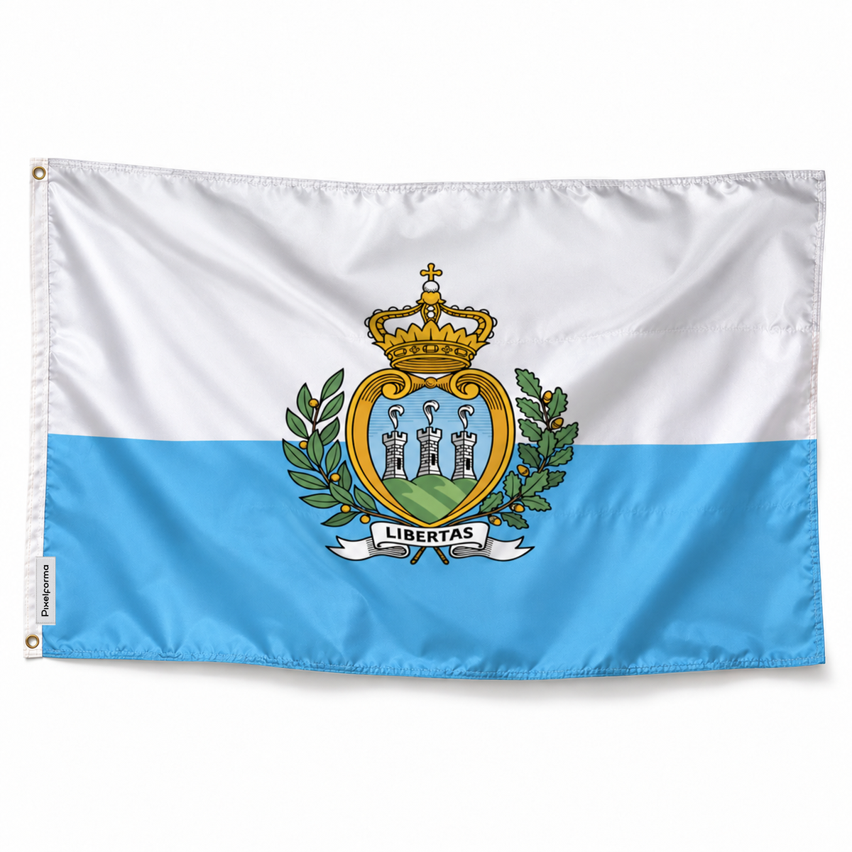 Drapeau de Saint-Marin – Plusieurs Tailles – Polyester Résistant