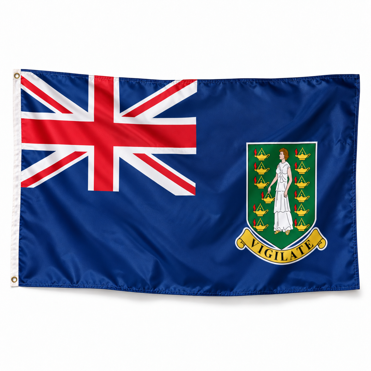 Drapeau des îles Vierges britanniques – Plusieurs Tailles – Polyester Résistant