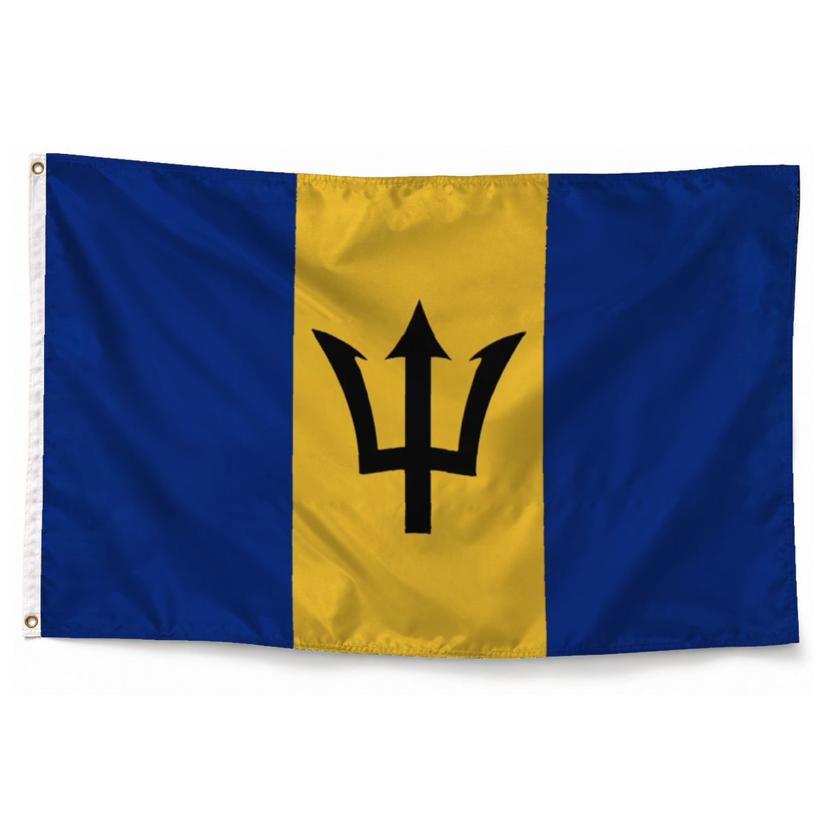 Drapeau de la Barbade – Plusieurs Tailles – Polyester Résistant — photo réaliste