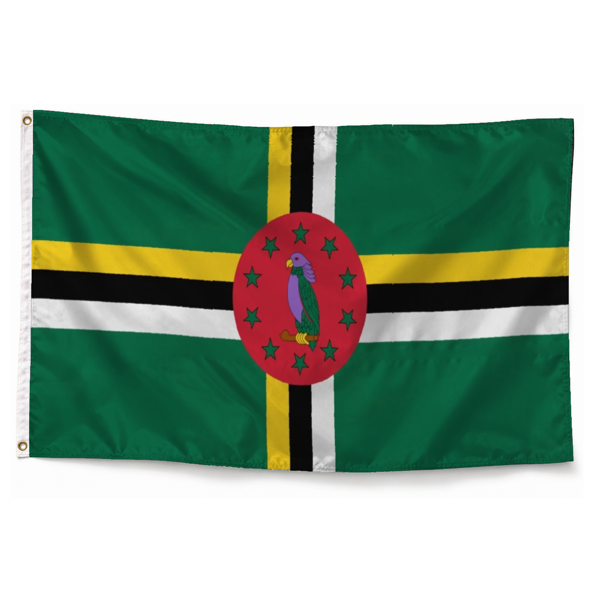 Drapeau de la Dominique – Plusieurs Tailles – Polyester Résistant